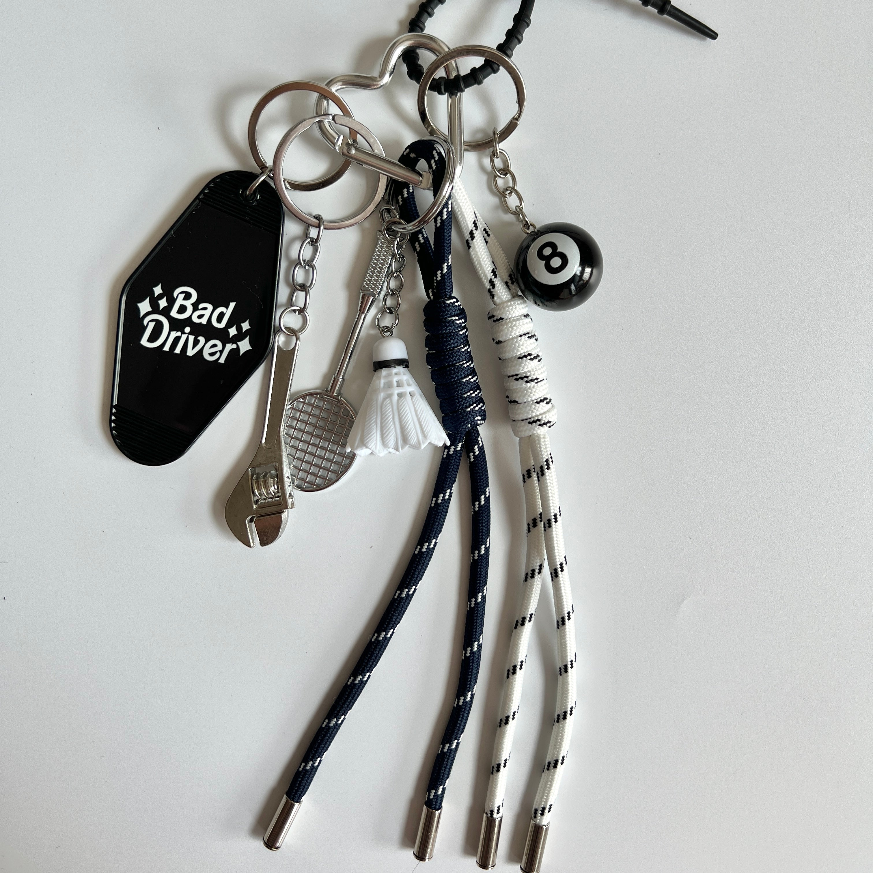 🏸 Badminton Charm Keychain