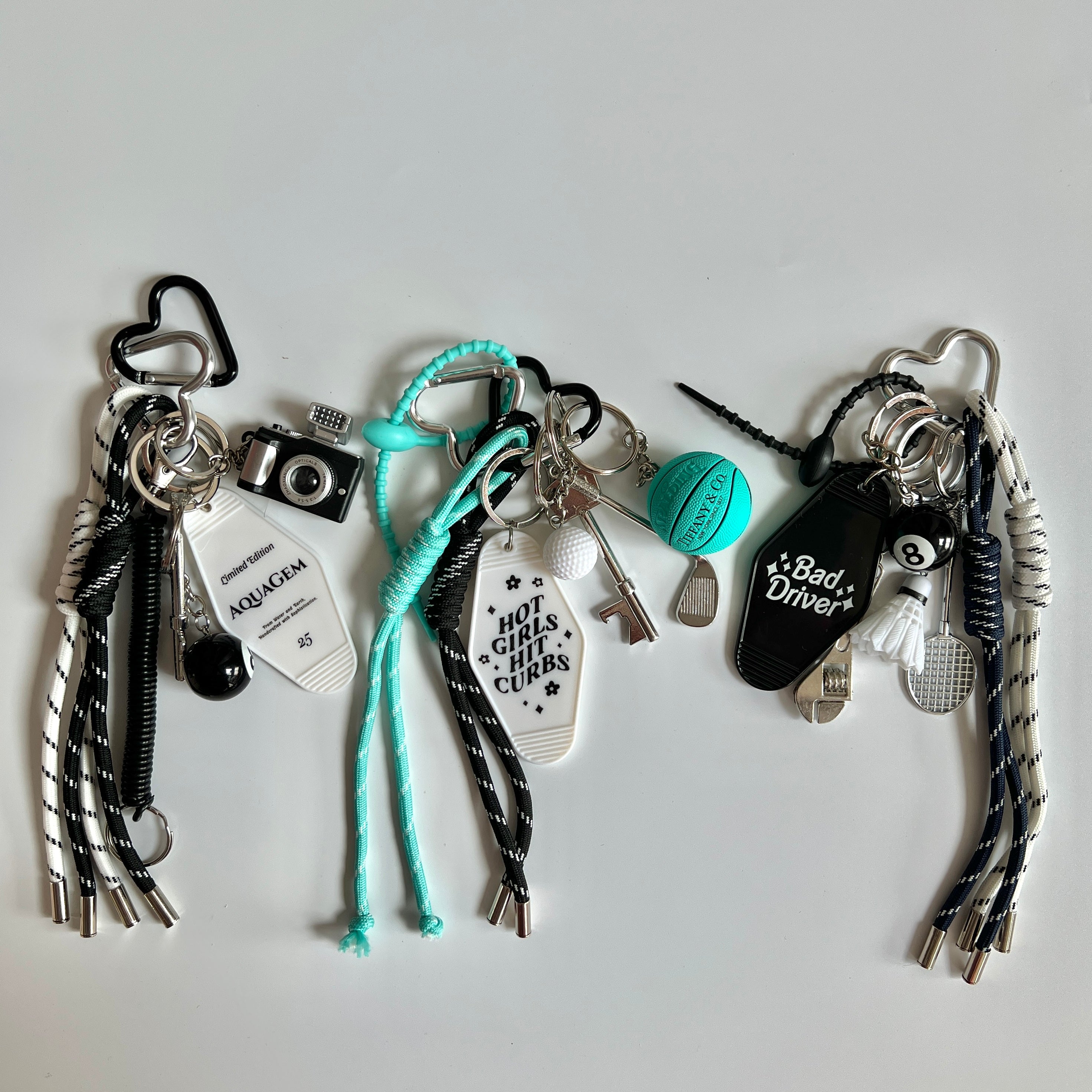 🏸 Badminton Charm Keychain
