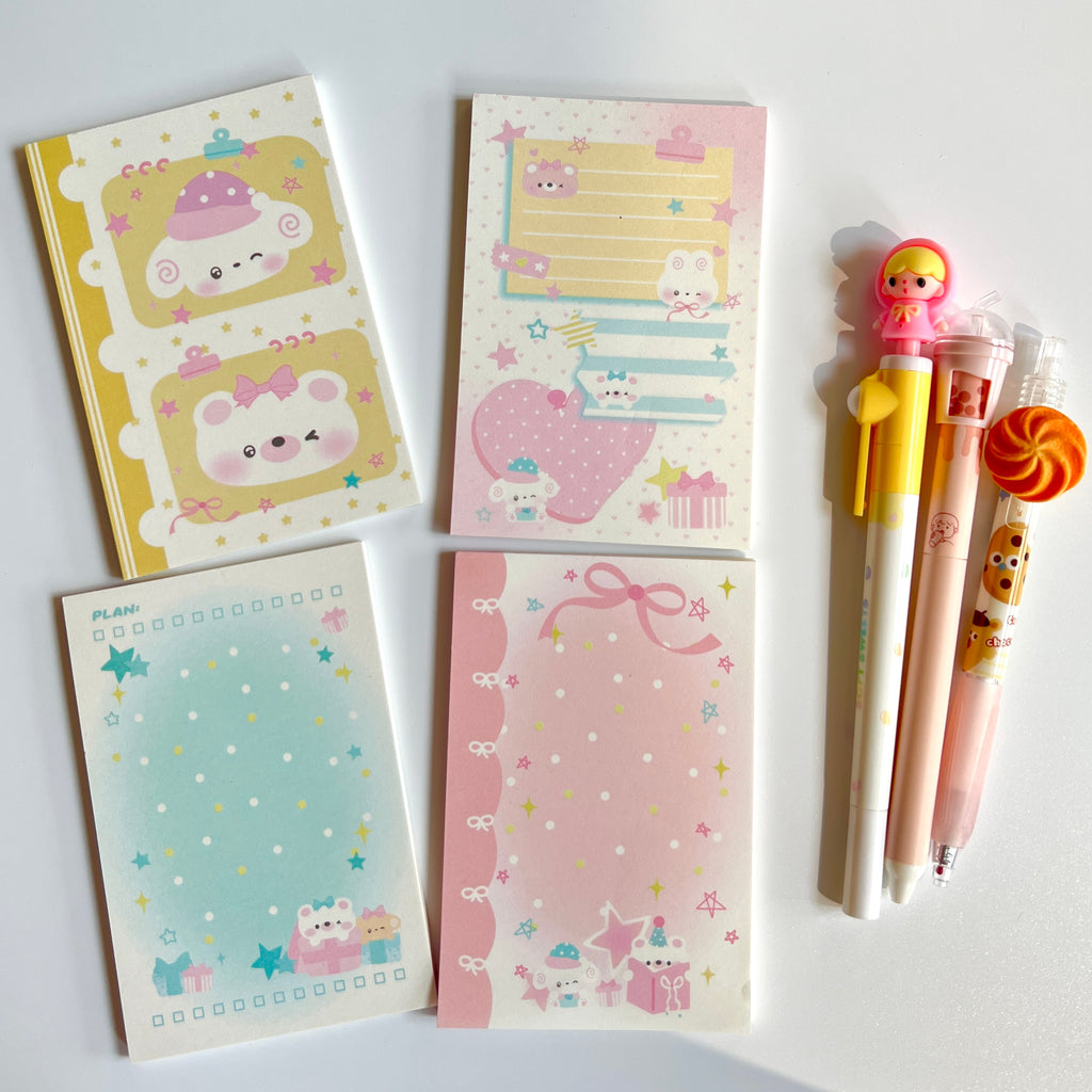 🍭 Kawaii Bear Memo Pads - 13