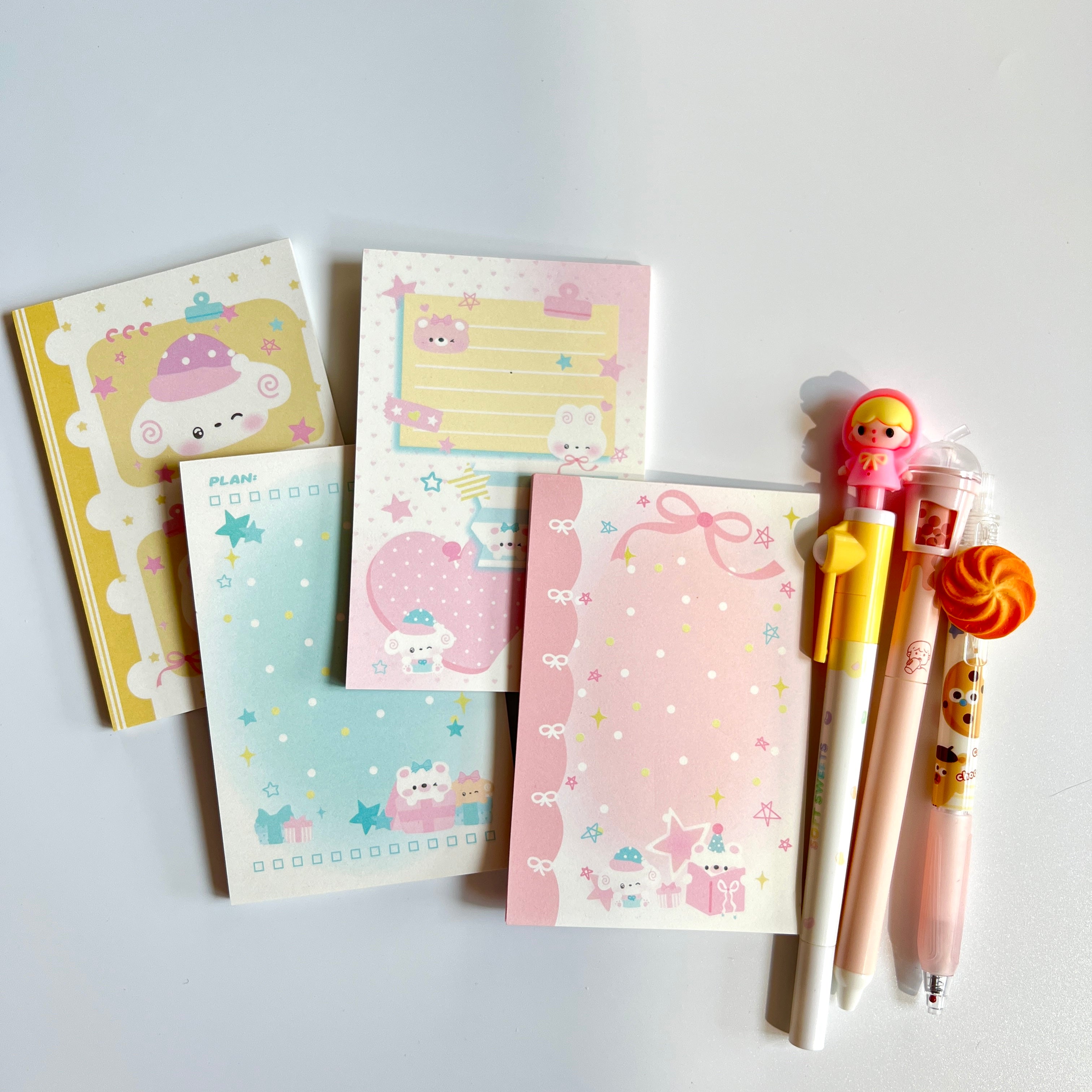 🍭 Kawaii Bear Memo Pads - 13