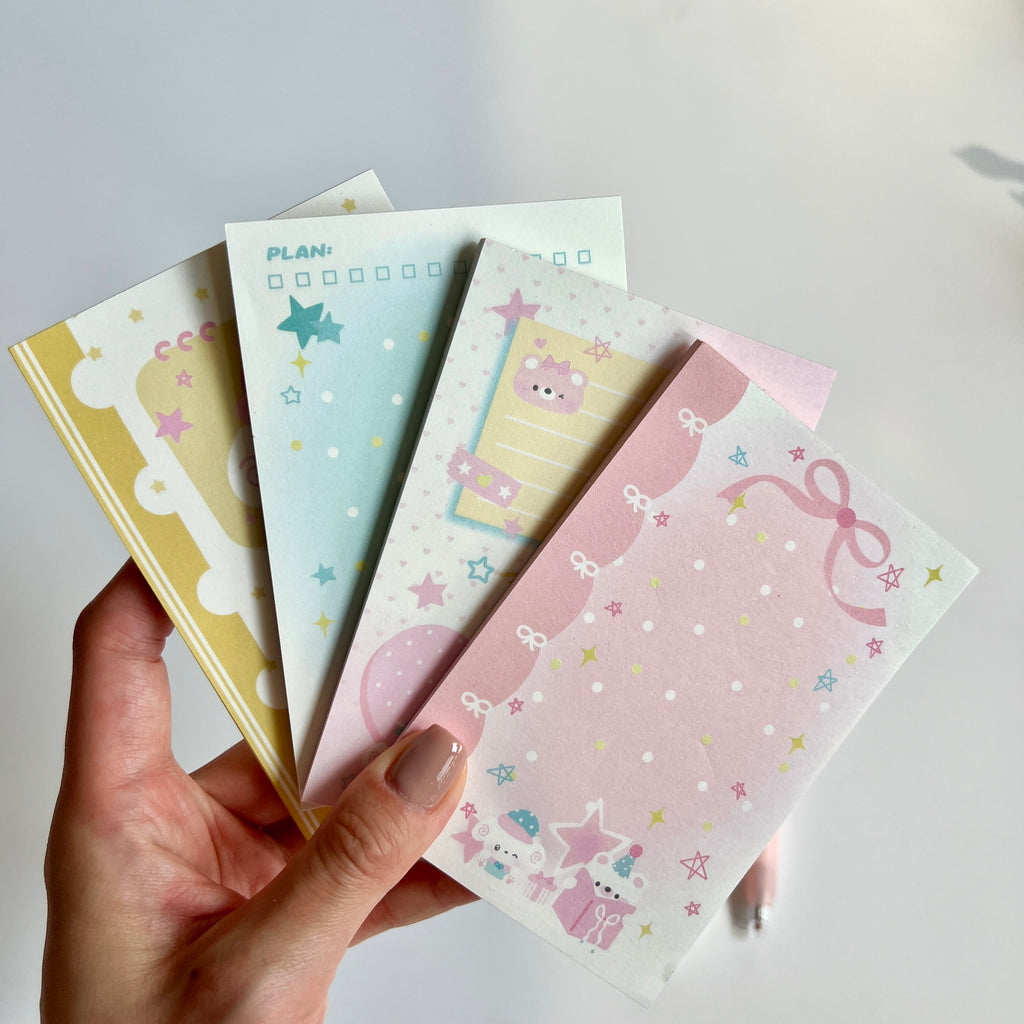 🍭 Kawaii Bear Memo Pads - 13