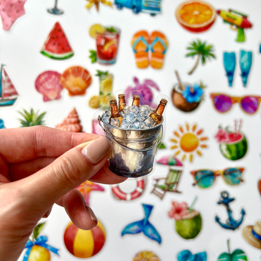 ✨ Tropical Summer Vibes Stickers
