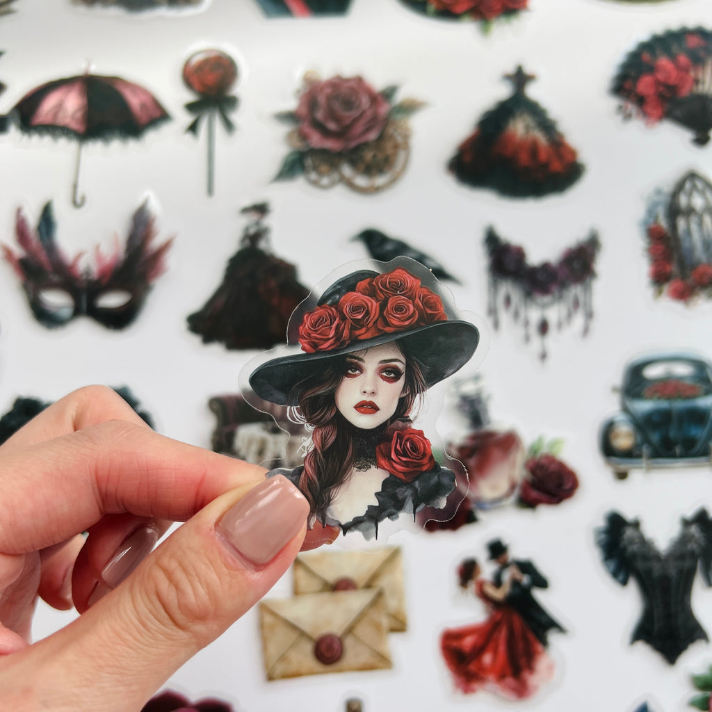🌹 Victorian Gothic Rose Stickers