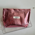 💗 Metallic Rose Pink Cosmetic Bag