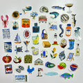 🌊 Coastal Blue Market Sticker Set