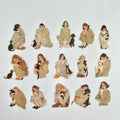 🐾 Cute Pet Lover Girl Sticker Set