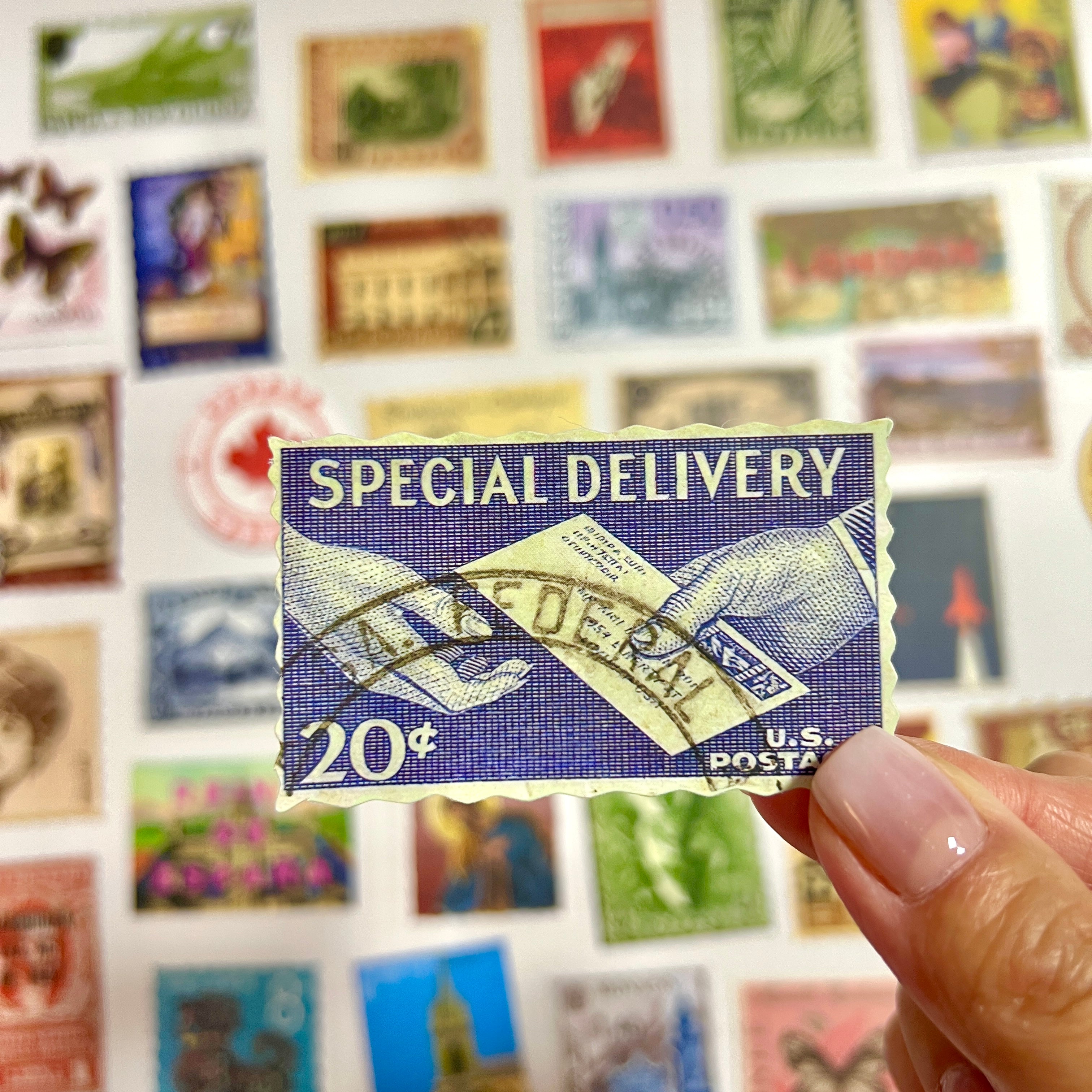 ✈️ Vintage World Stamp Sticker Set