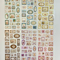 📮 Vintage Gold Foil Stamp Stickers