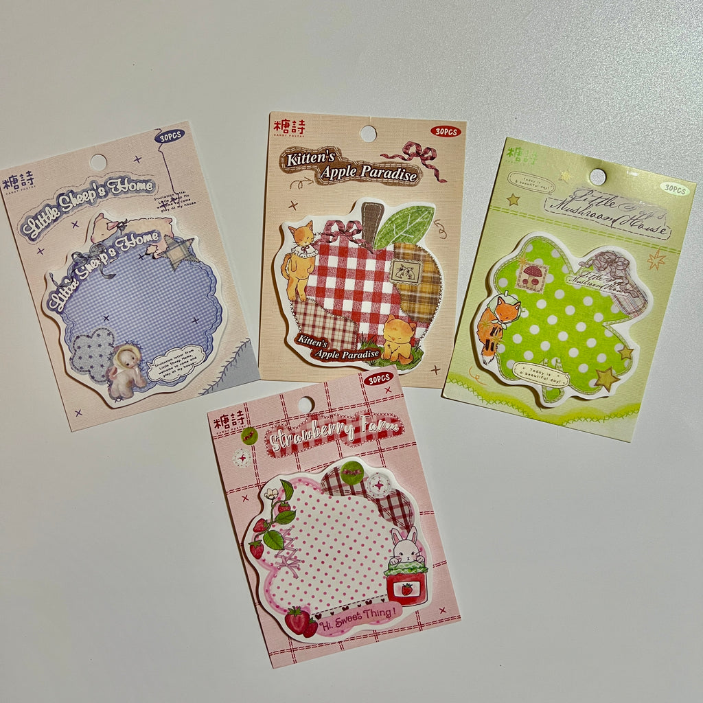 🍓 Cute Cottage Animal Sticky Notes