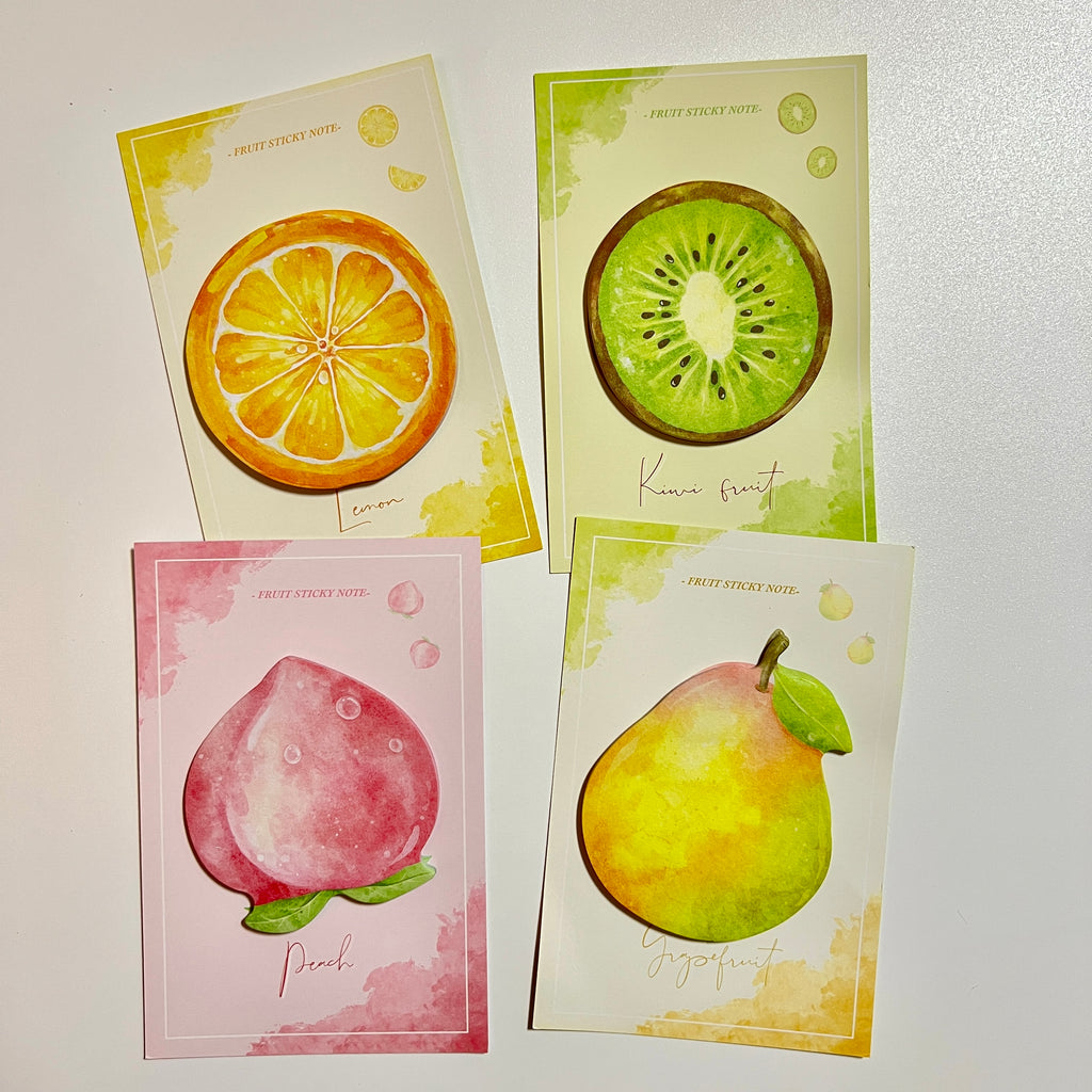 🍊 Watercolor Fruit Sticky Notes