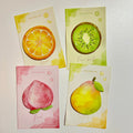🍊 Watercolor Fruit Sticky Notes