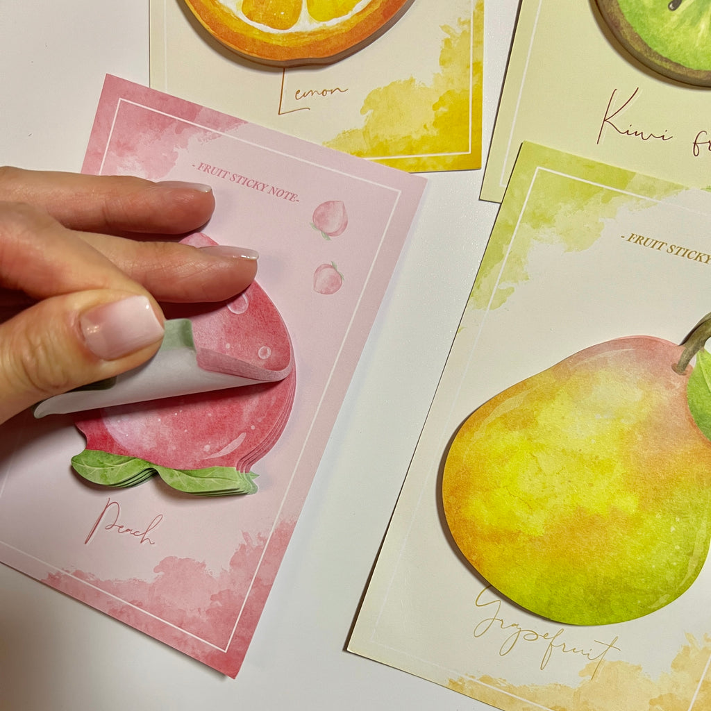 🍊 Watercolor Fruit Sticky Notes