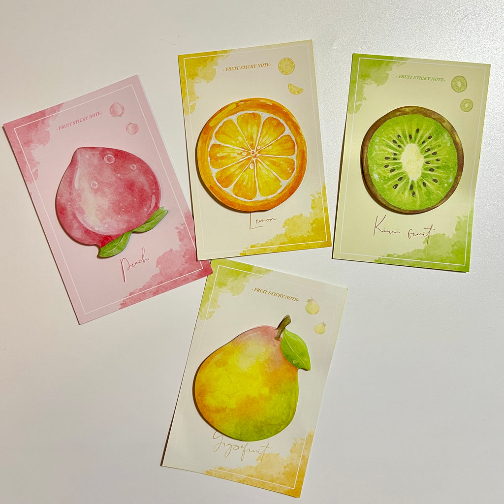 🍊 Watercolor Fruit Sticky Notes