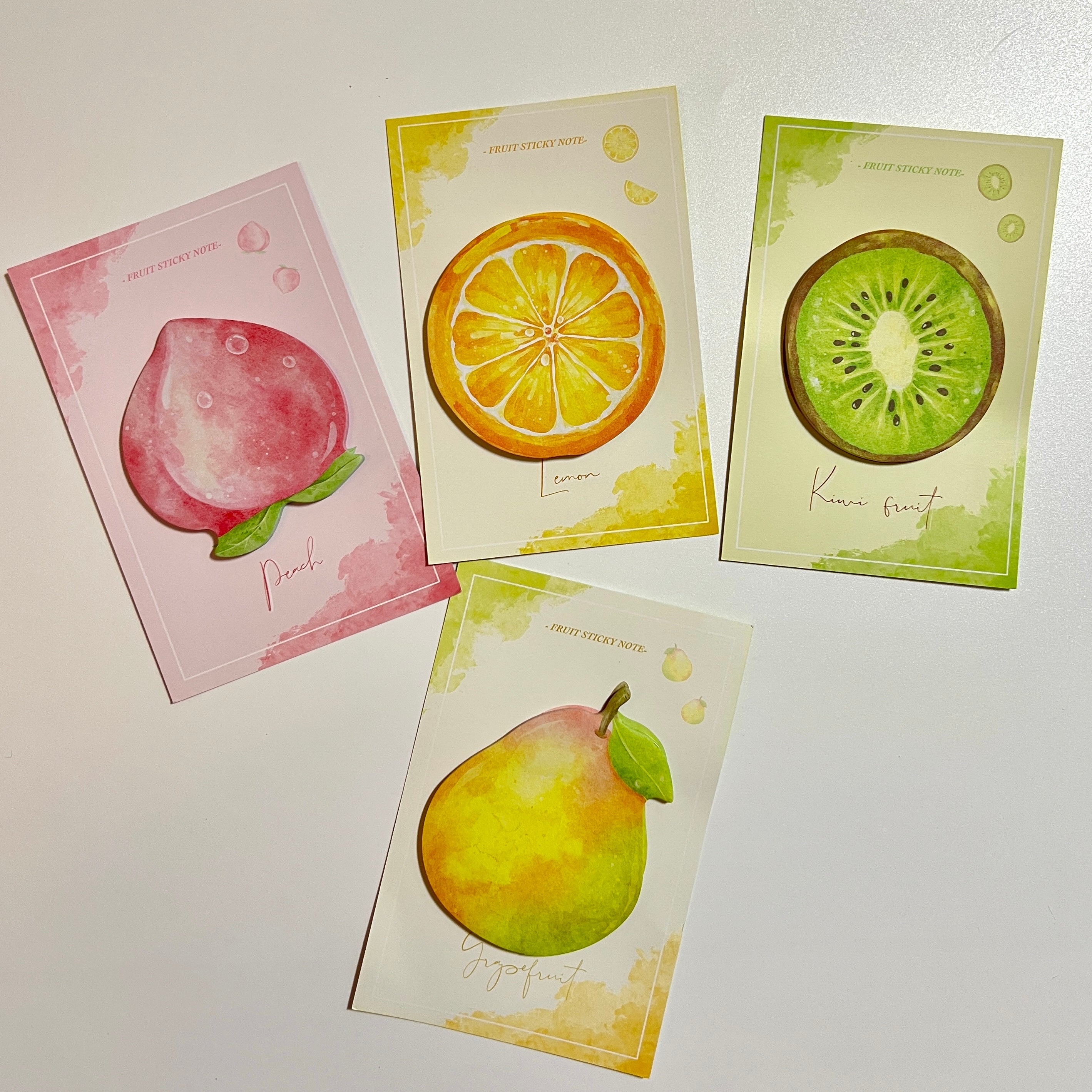 🍊 Watercolor Fruit Sticky Notes
