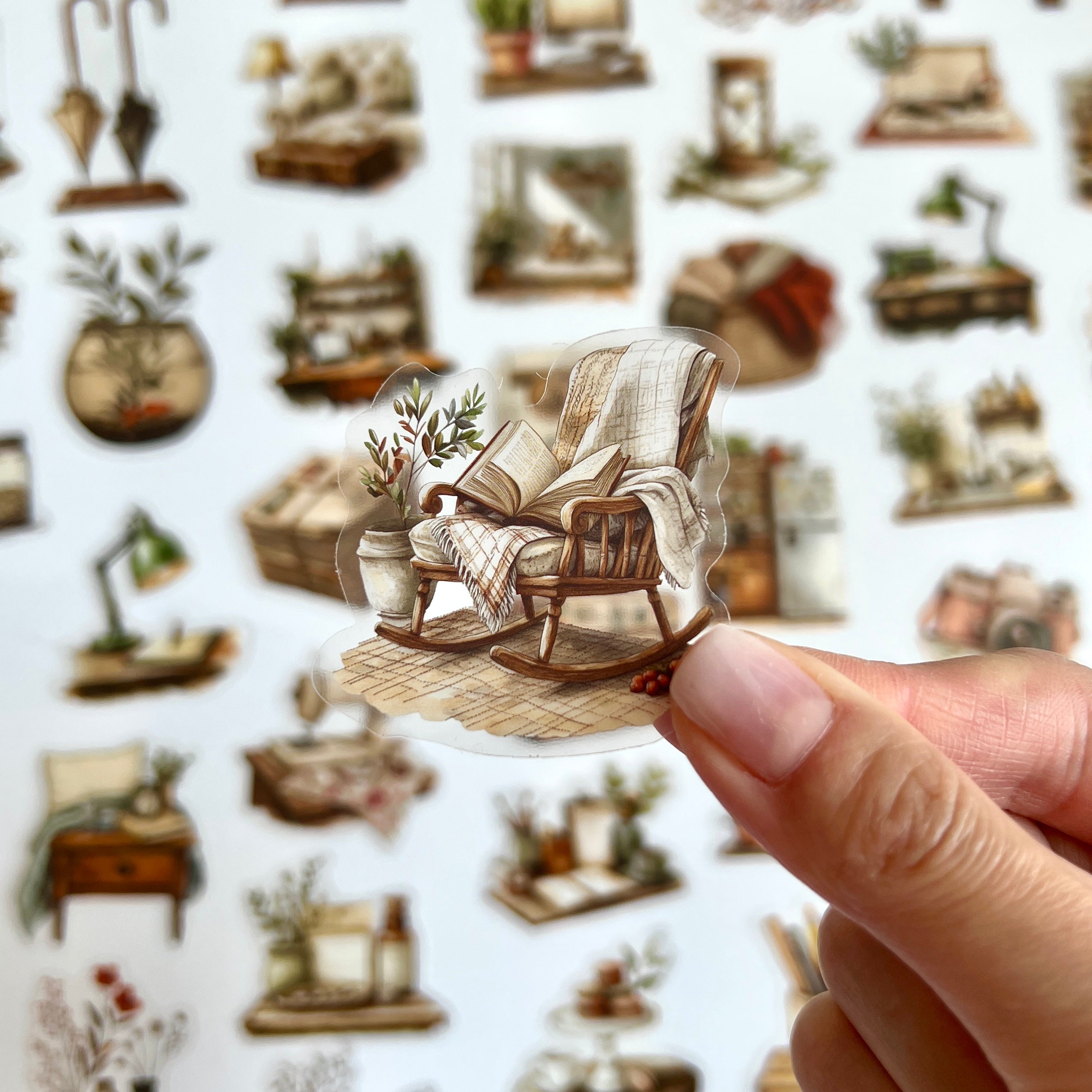 🏡 Cozy Vintage Home Stickers