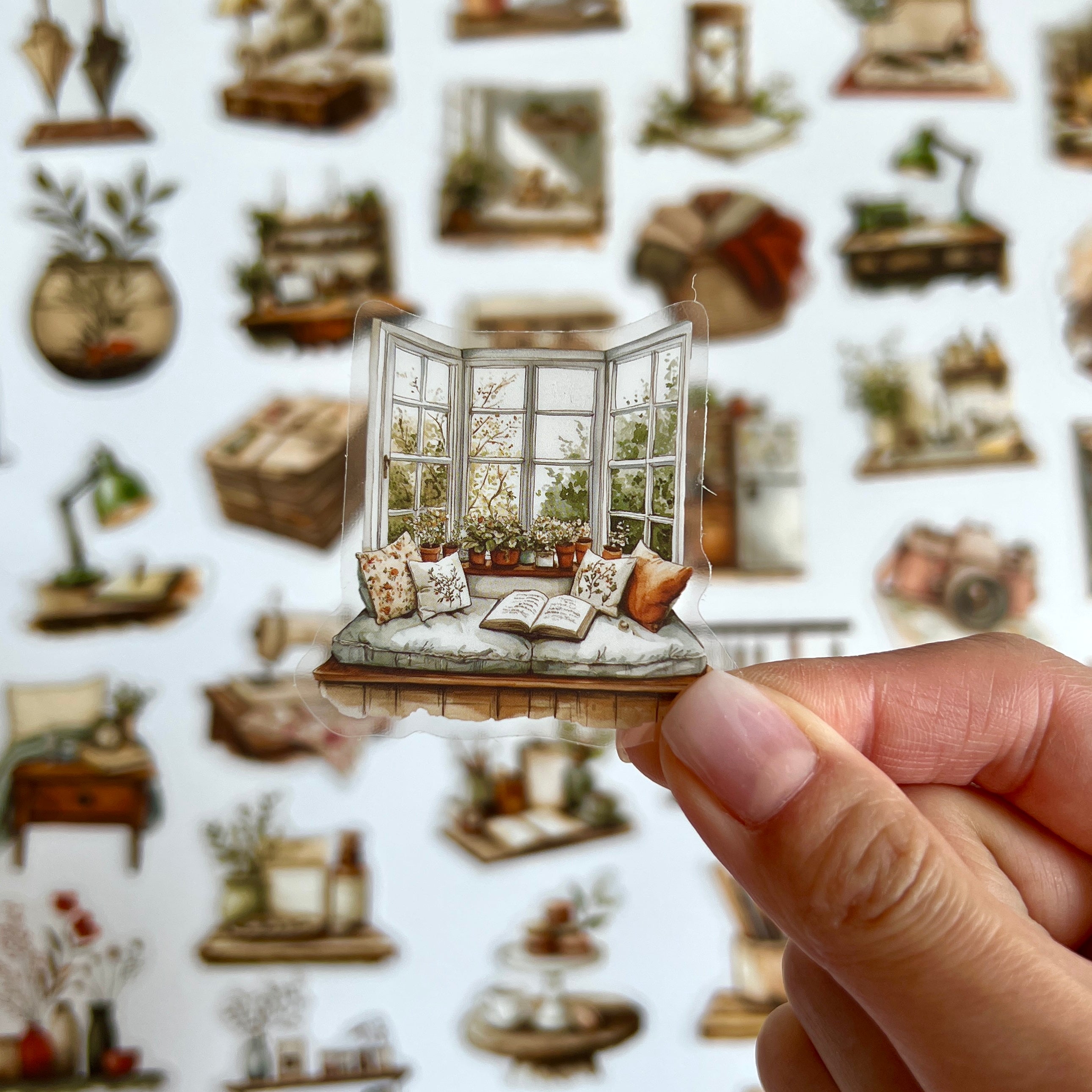 🏡 Cozy Vintage Home Stickers