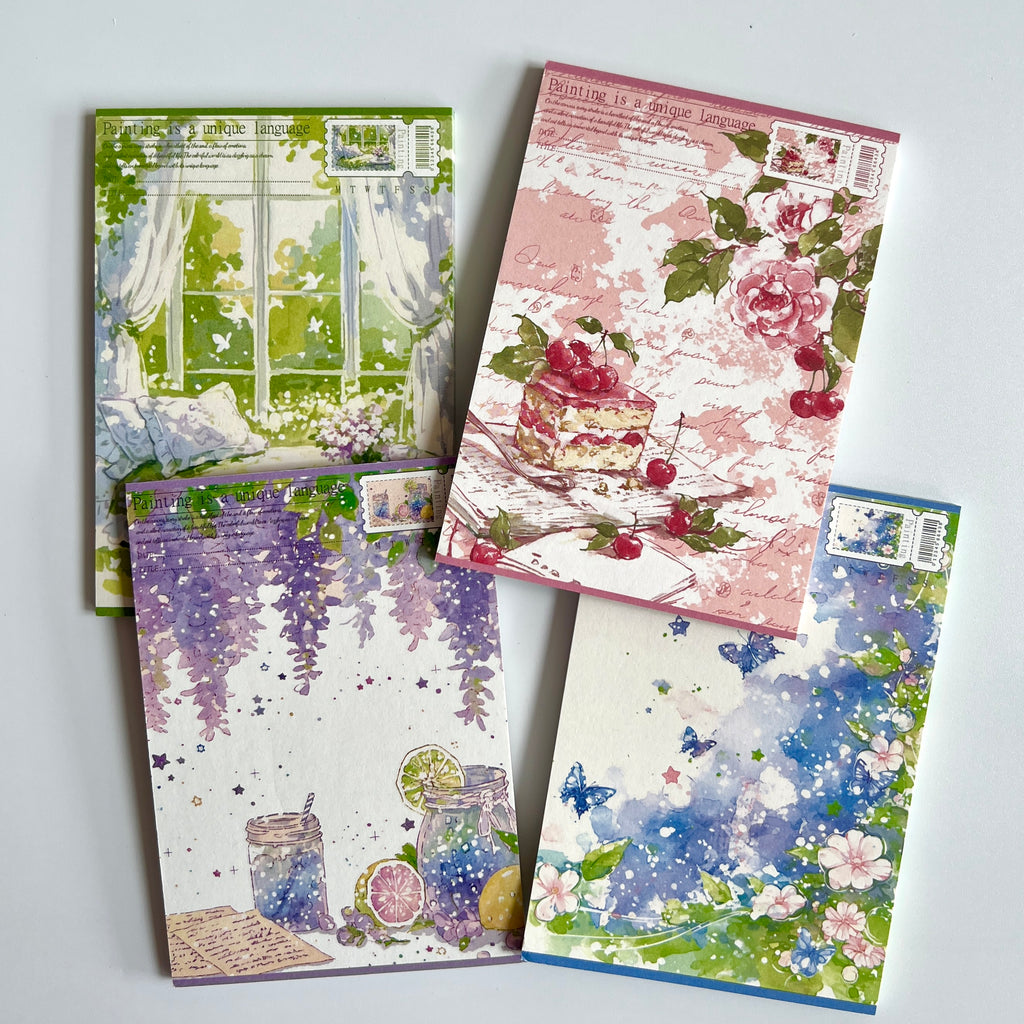 🌸 Watercolor Garden Memo Pad