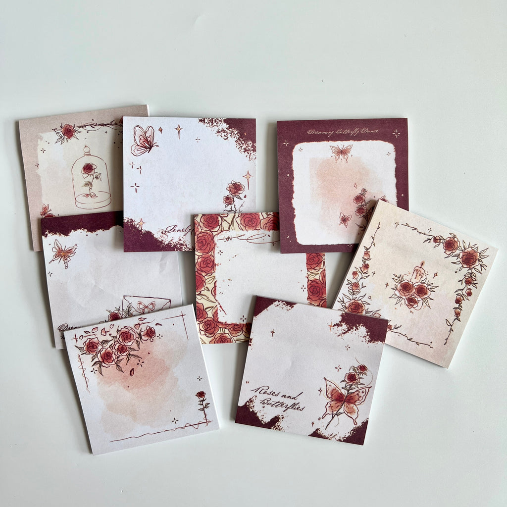 🌹 Vintage Rose Sticky Notes