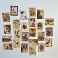 🐦 Vintage Bird Stamp Stickers (24 pcs)