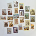 🏛️ Vintage Architecture Stamp Stickers (24 pcs)