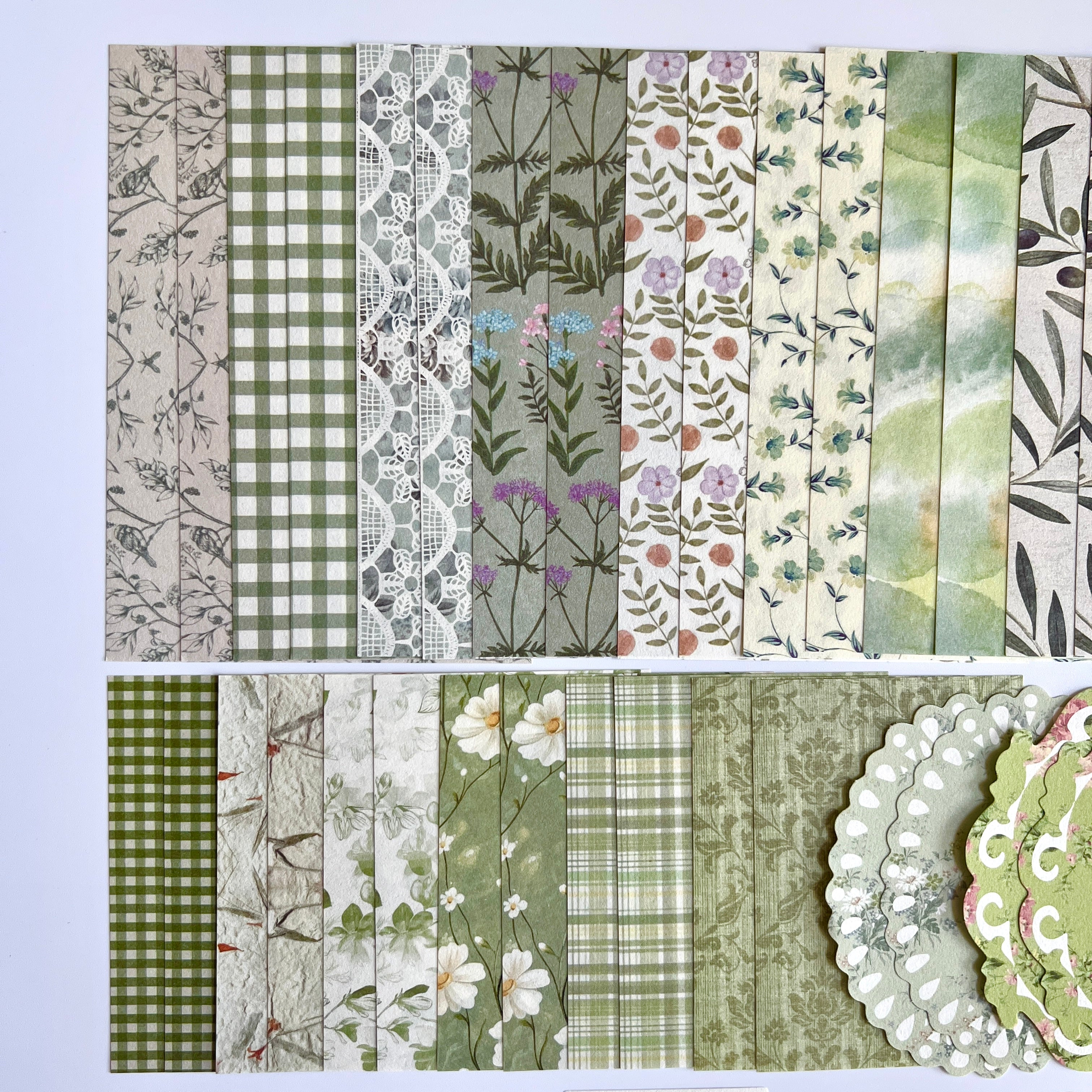 🌿 Vintage Botanical Lace Journal Kit (100 pcs)