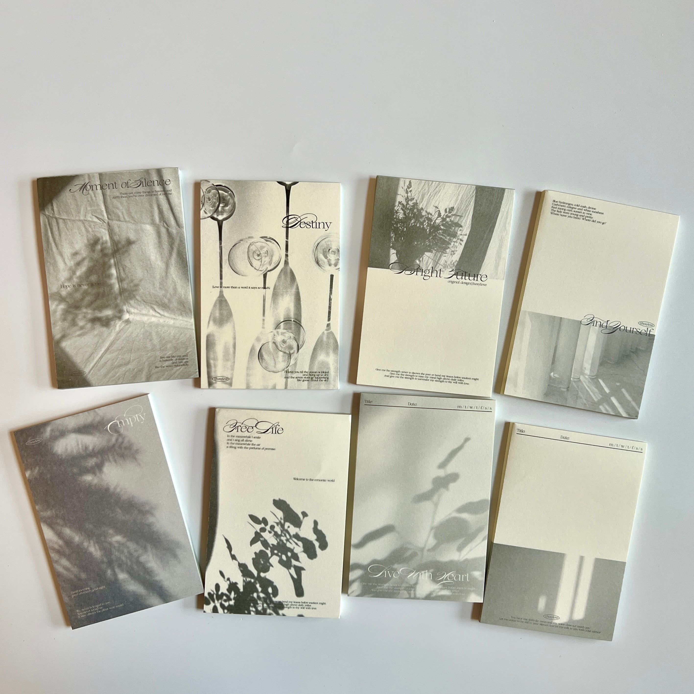 🩶 Quiet Shadow Aesthetic Memo Pads