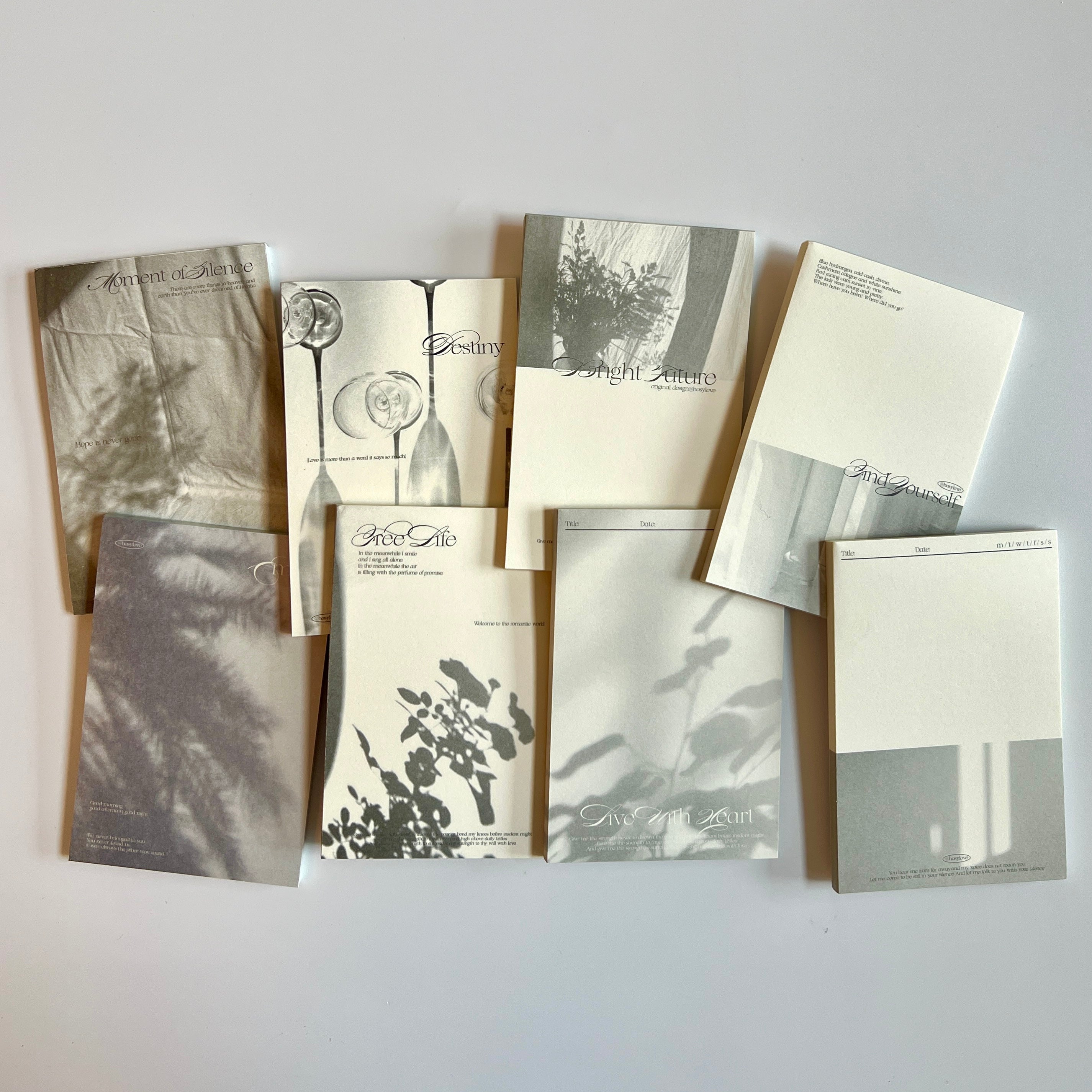 🩶 Quiet Shadow Aesthetic Memo Pads