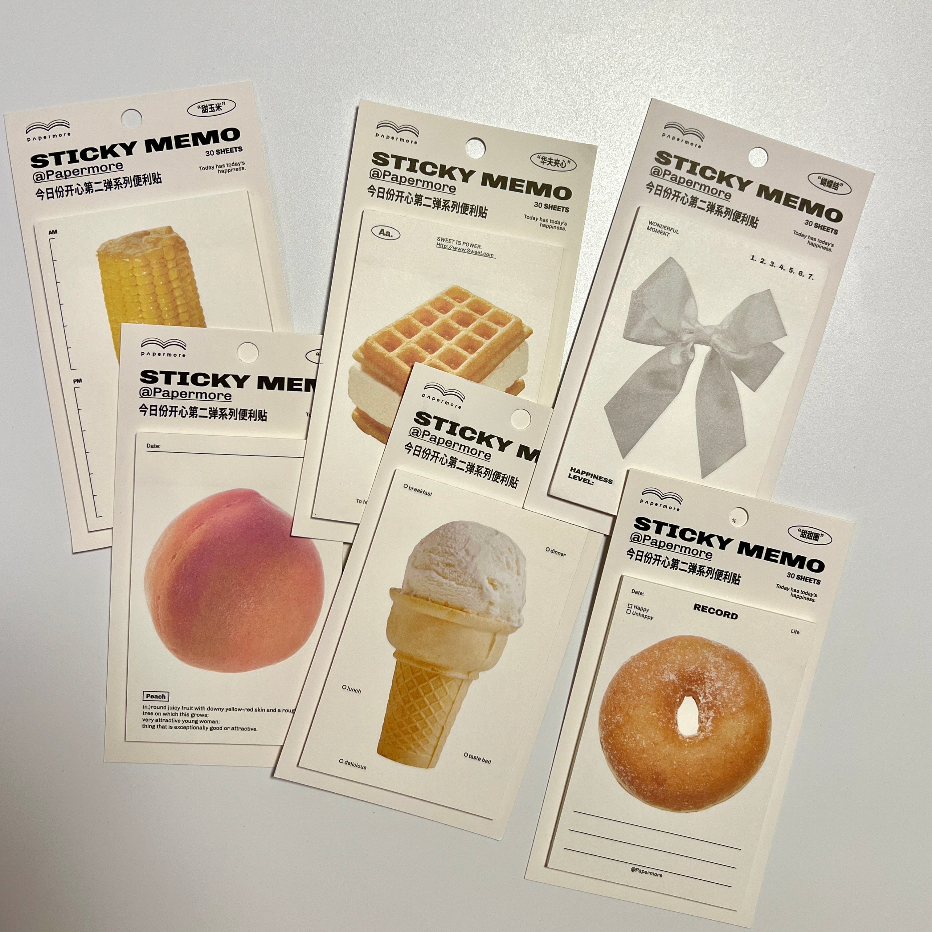 🌽 Aesthetic Food Sticky Notes