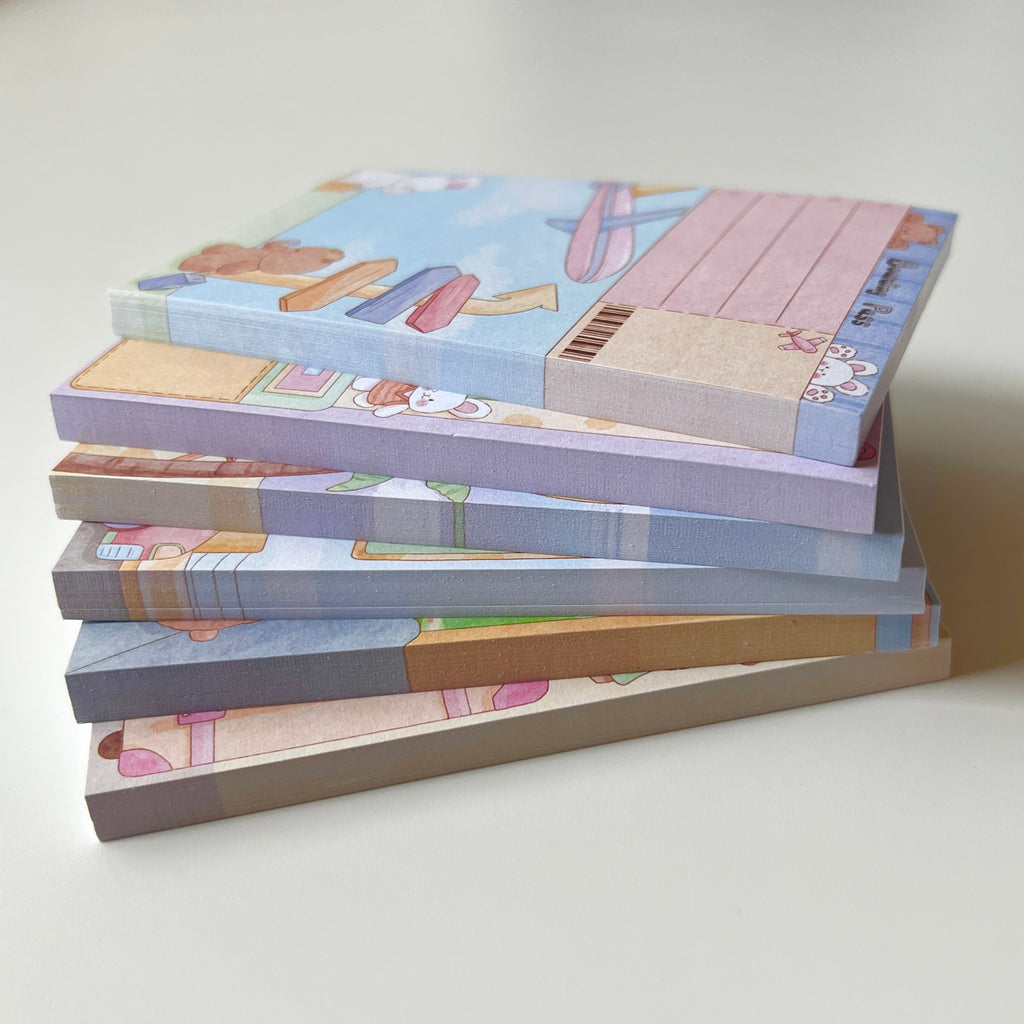 ✈️ Bear & Bunny Travel Memo Pad Set
