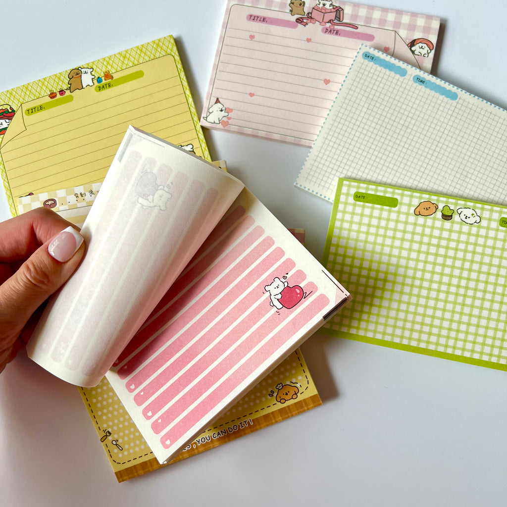 🐶 Cute Puppy Study Memo Pad Set