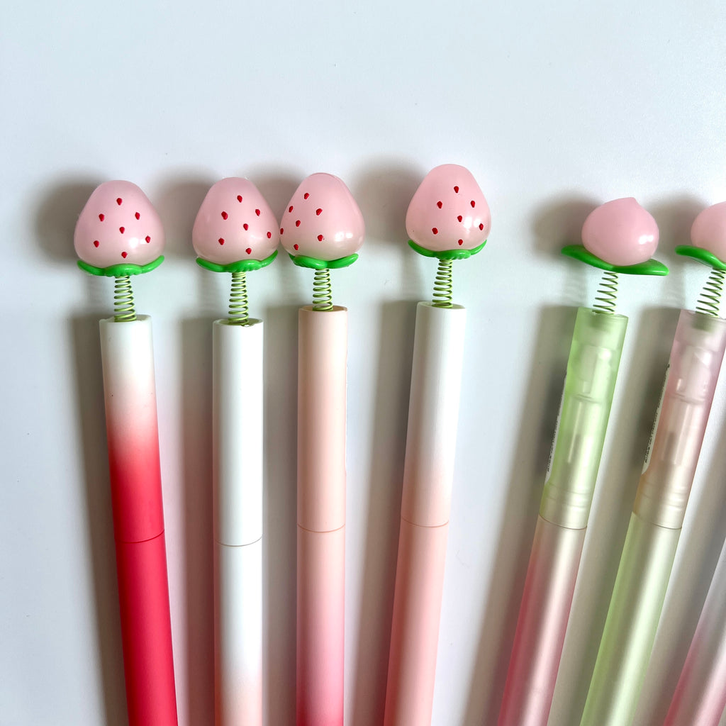 🍓 Strawberry and Peach Blossom Gel Pen