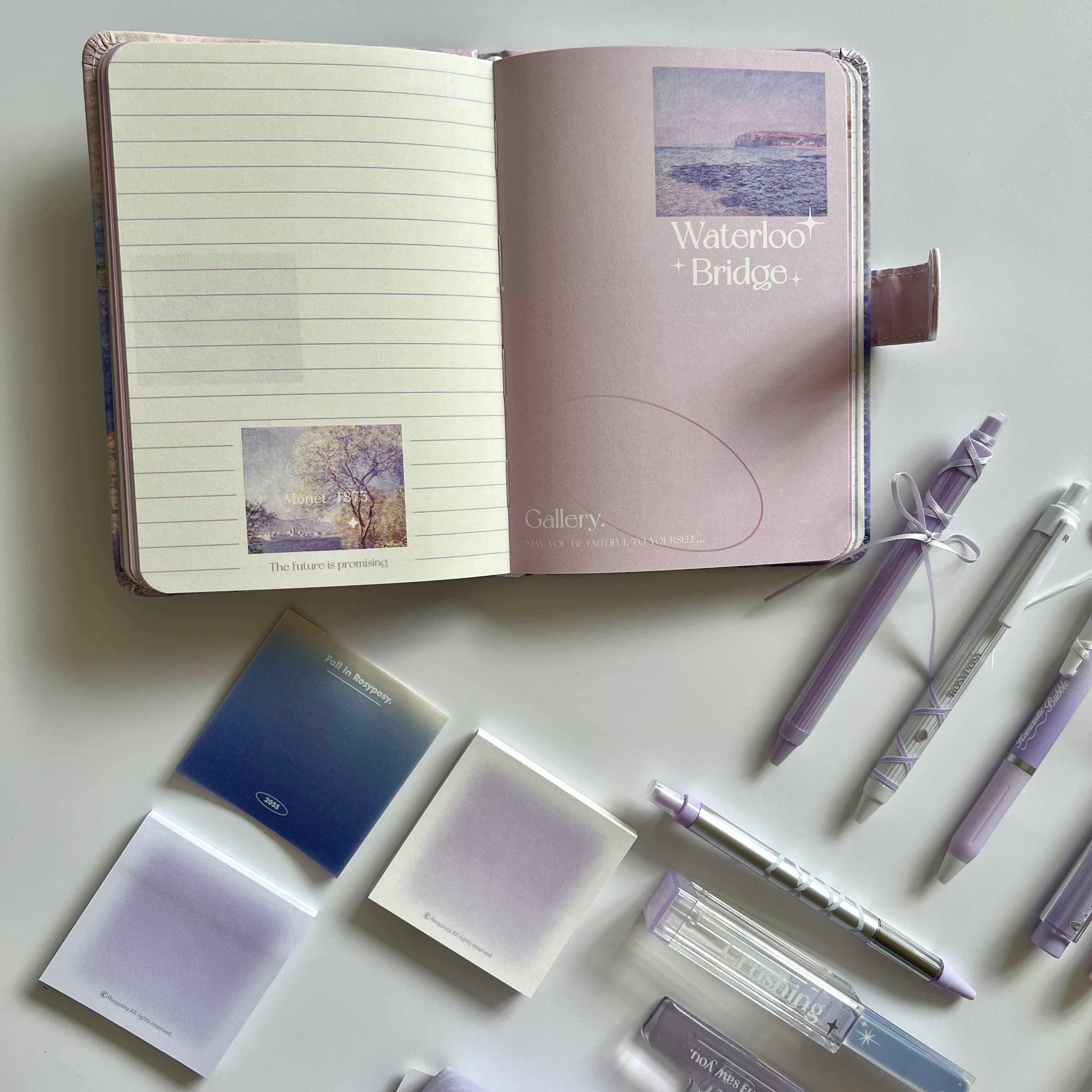 💜 Lavender Waterloo Bridge Stationery Set
