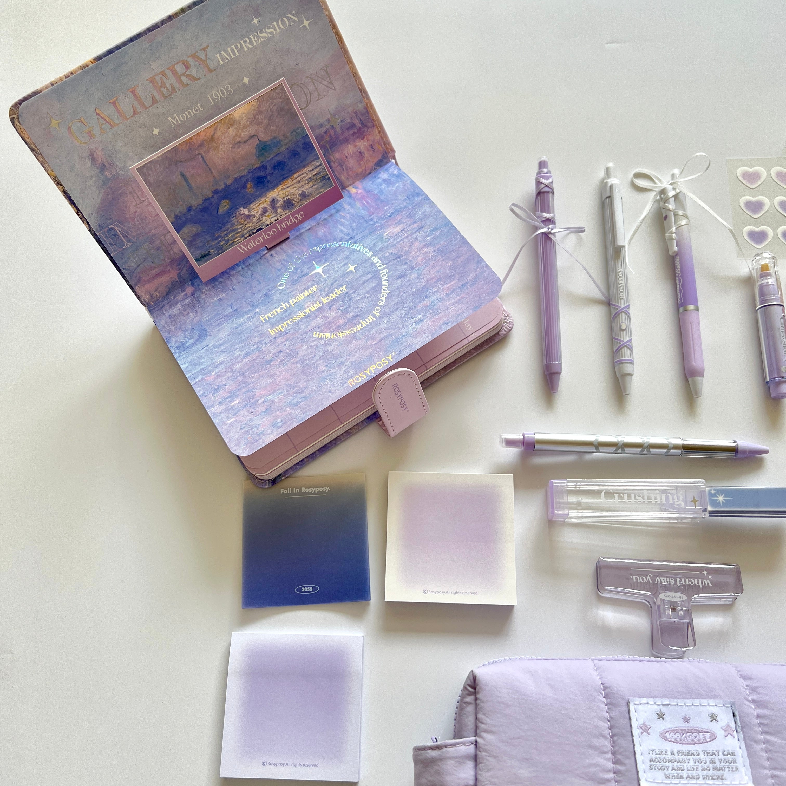 💜 Lavender Waterloo Bridge Stationery Set