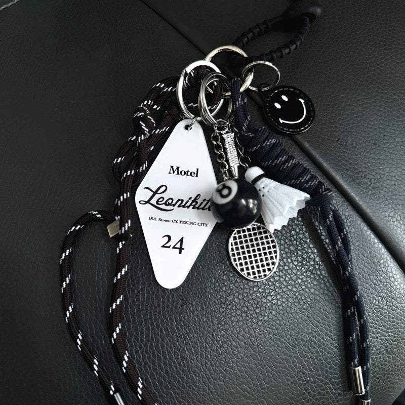 🏸 Badminton Charm Keychain