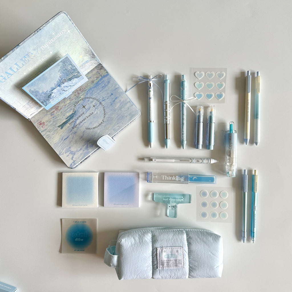 ❄️ Blue Snow Scene Stationery Set