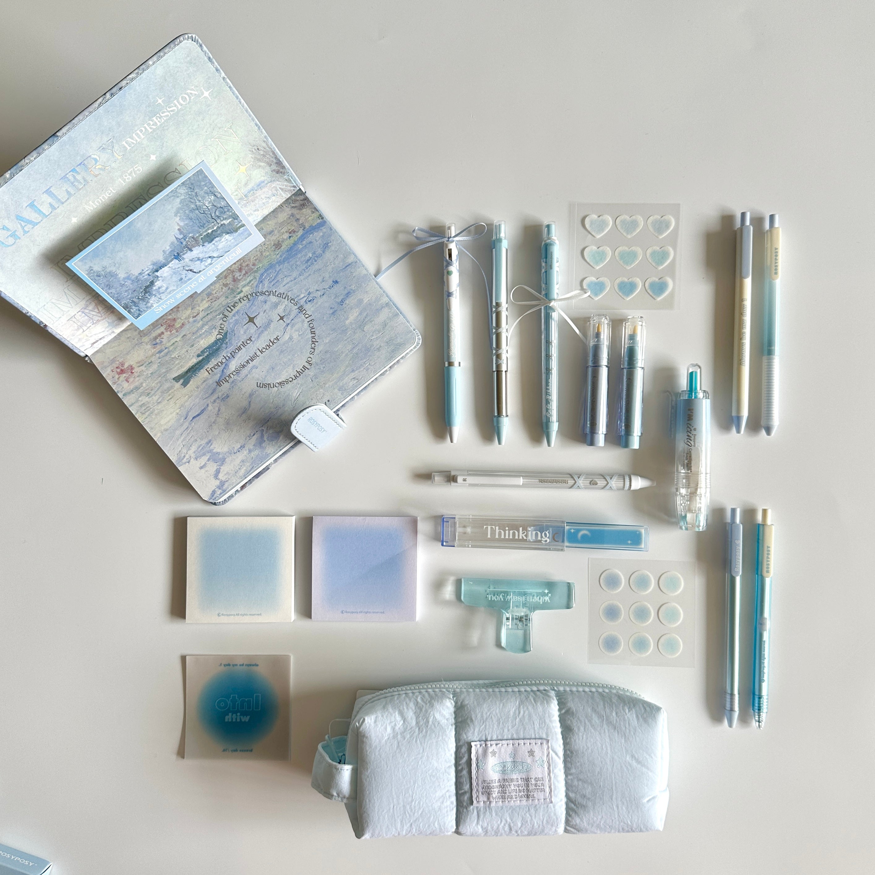 ❄️ Blue Snow Scene Stationery Set