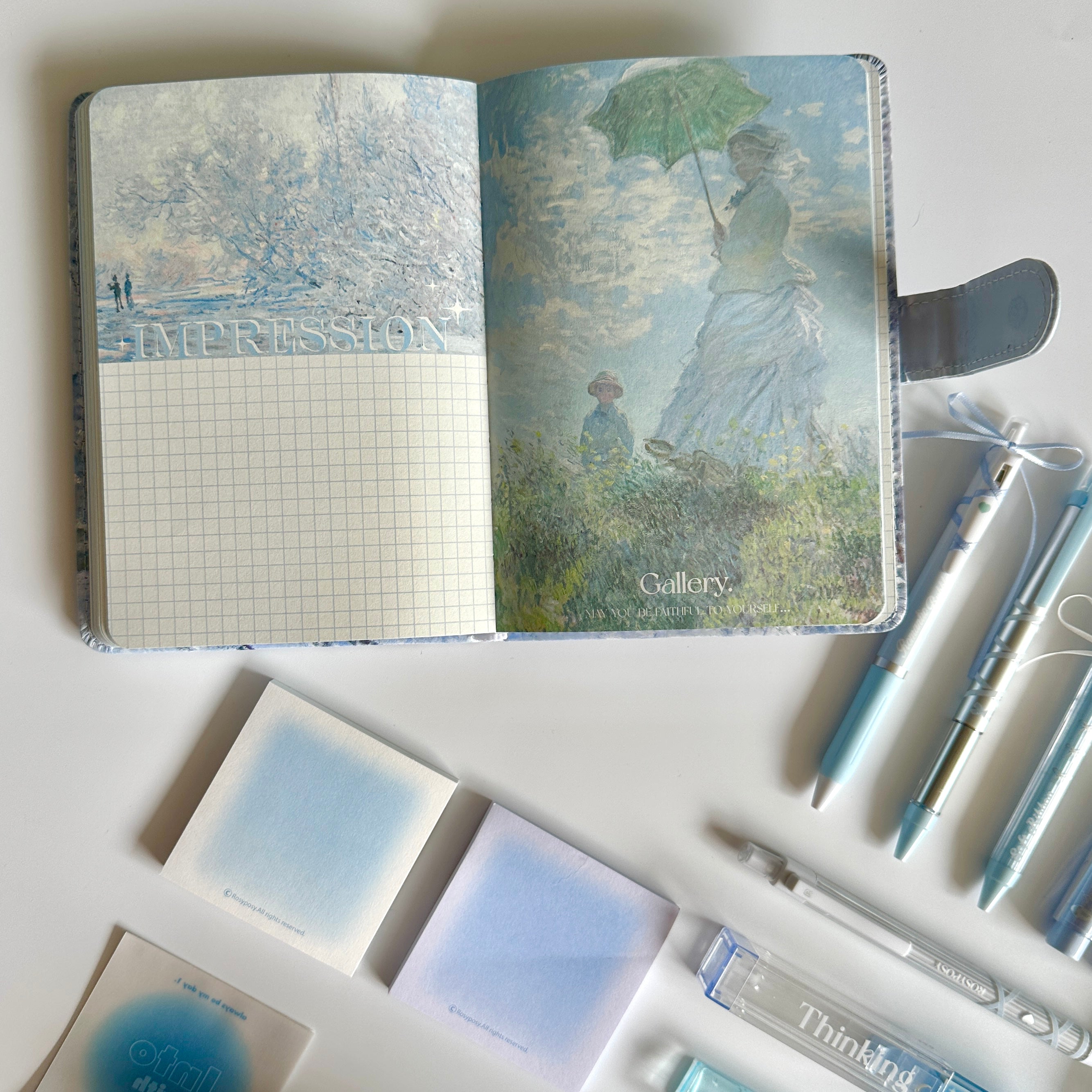 ❄️ Blue Snow Scene Stationery Set