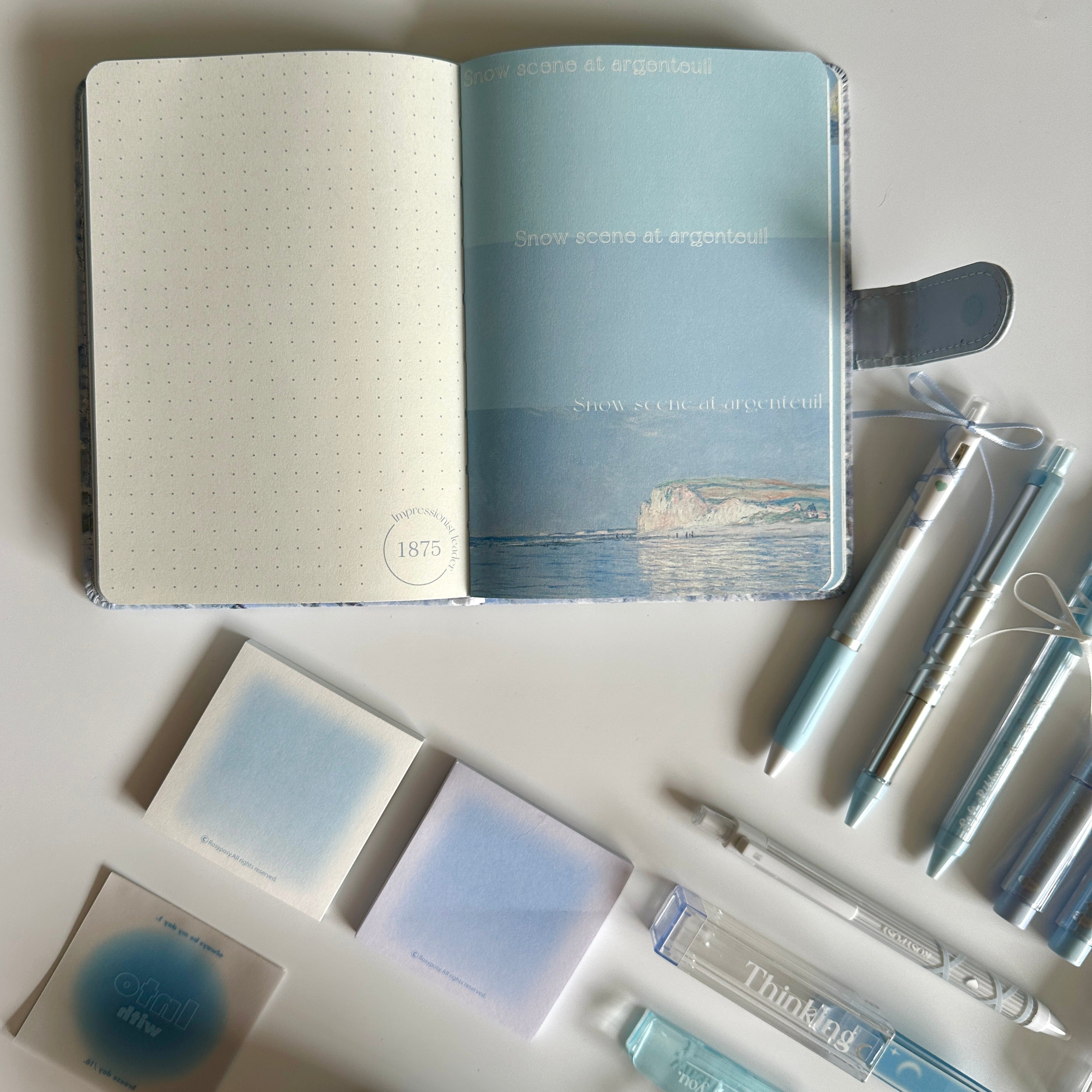 ❄️ Blue Snow Scene Stationery Set