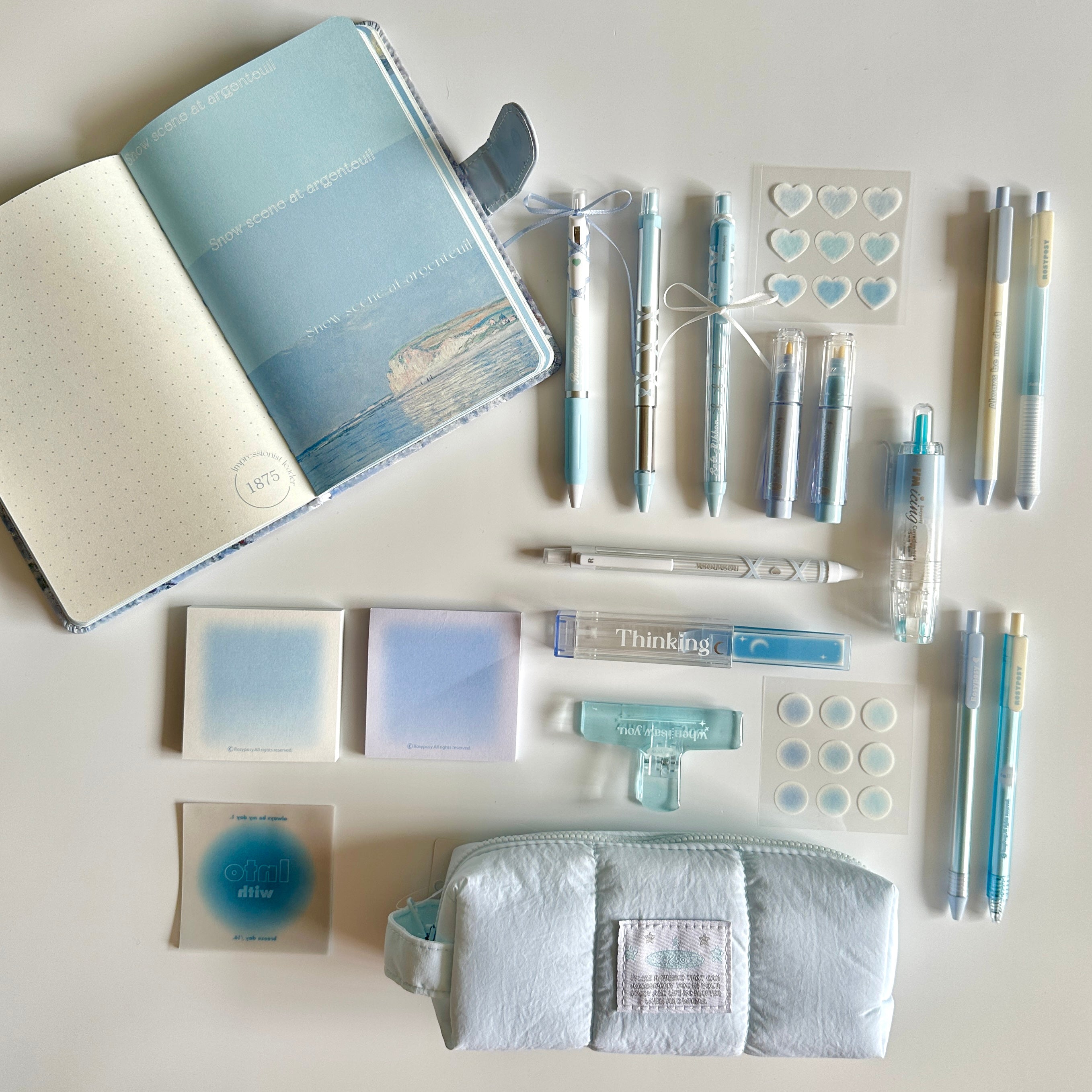 ❄️ Blue Snow Scene Stationery Set
