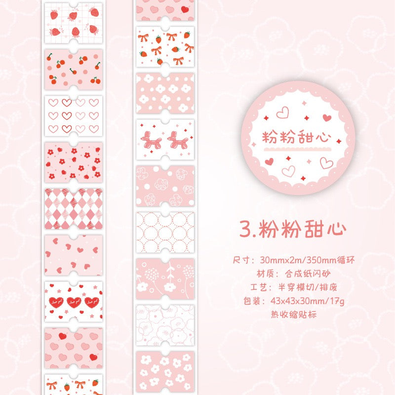 Floral Collage Glitter Washi Tape