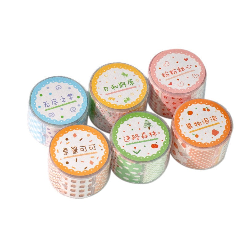 Floral Collage Glitter Washi Tape