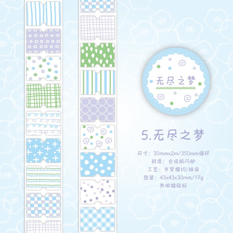 Floral Collage Glitter Washi Tape