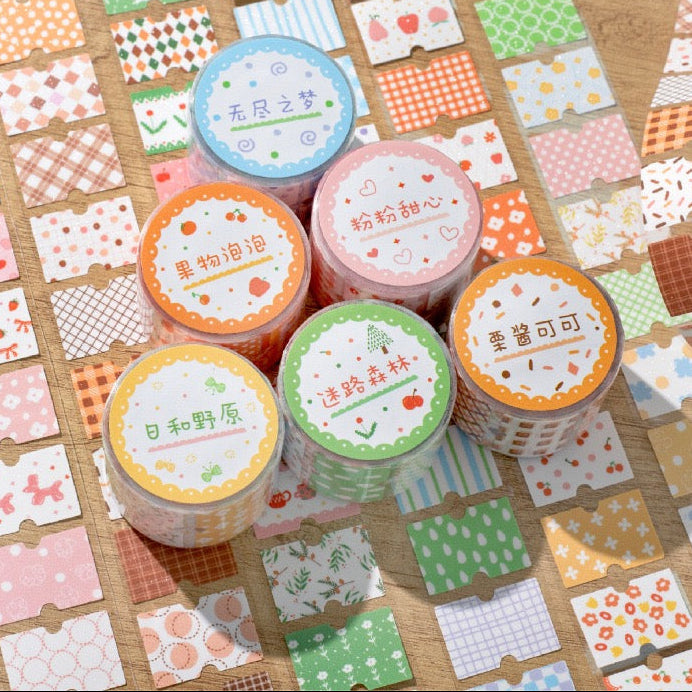 Floral Collage Glitter Washi Tape
