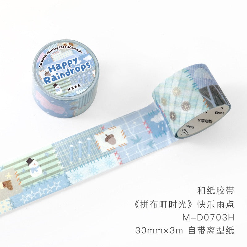🧵 Patchwork Town Time Washi Tape