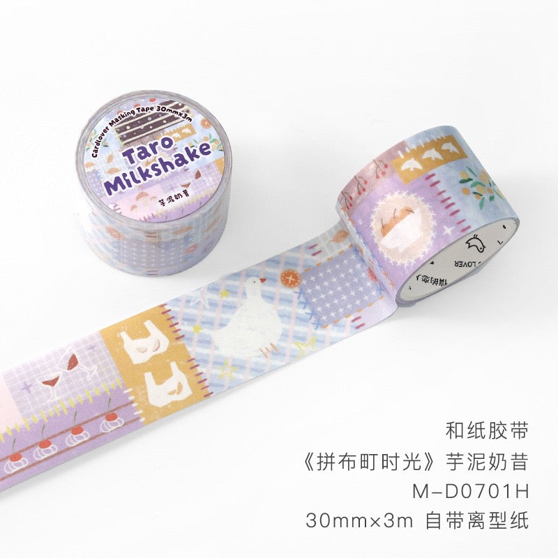 🧵 Patchwork Town Time Washi Tape