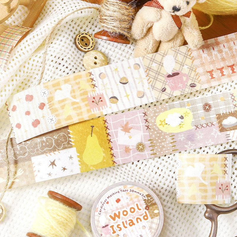 🧵 Patchwork Town Time Washi Tape