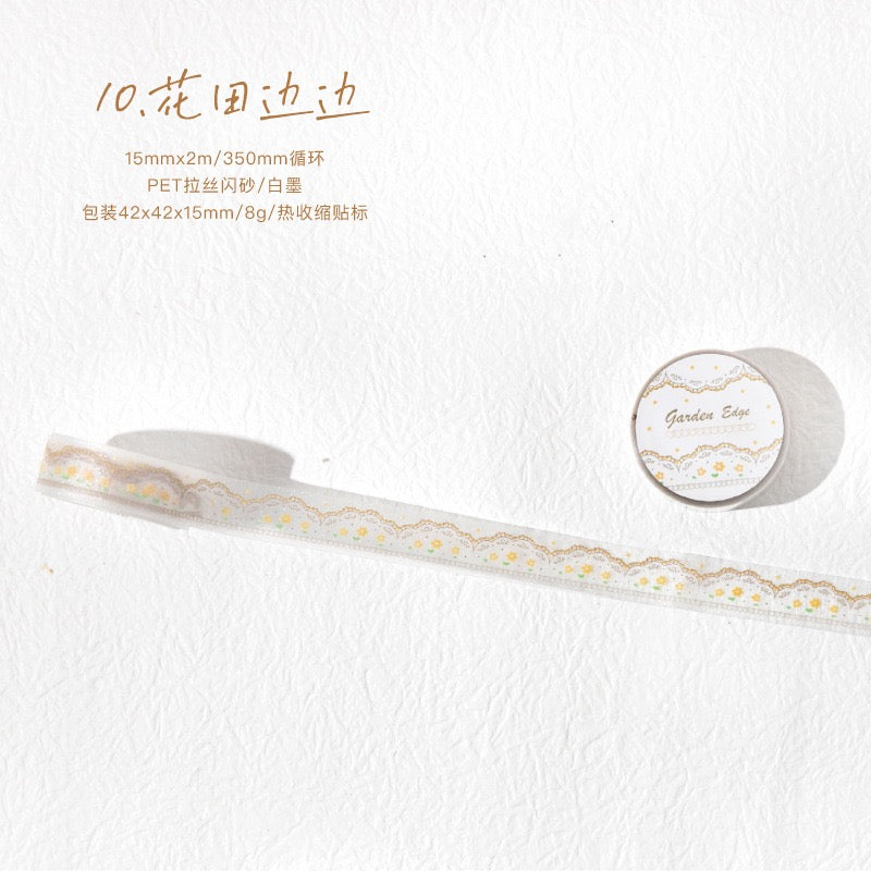 🎀 Lace Trim Cloud PET Glitter Tape