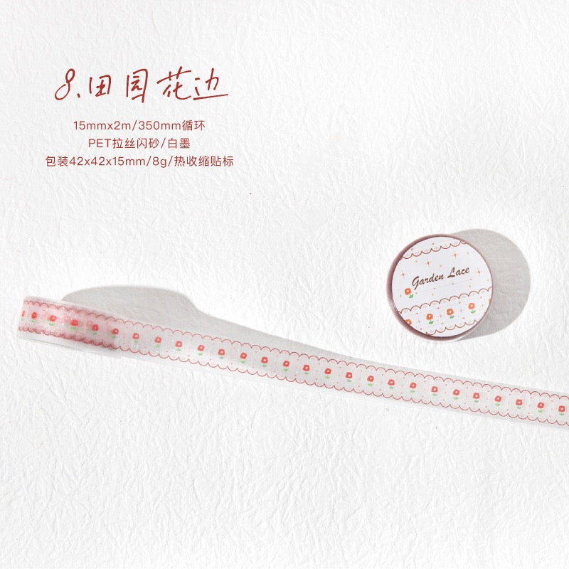 🎀 Lace Trim Cloud PET Glitter Tape