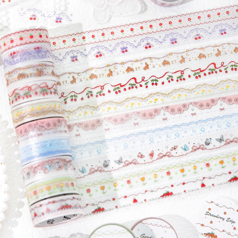 🎀 Lace Trim Cloud PET Glitter Tape