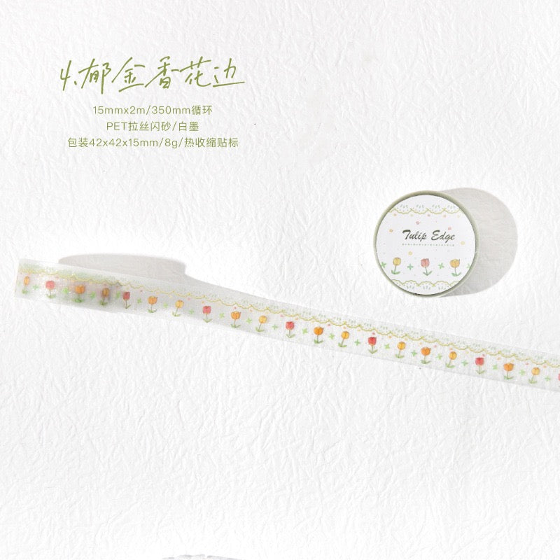 🎀 Lace Trim Cloud PET Glitter Tape